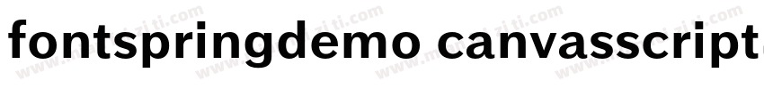 fontspringdemo canvasscript字体转换